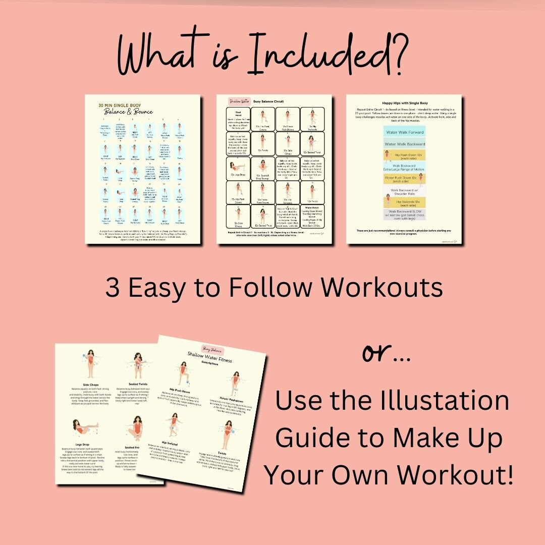 Buoy Water Workout for Seniors, Pool Buoys Water Aerobics, Full Body