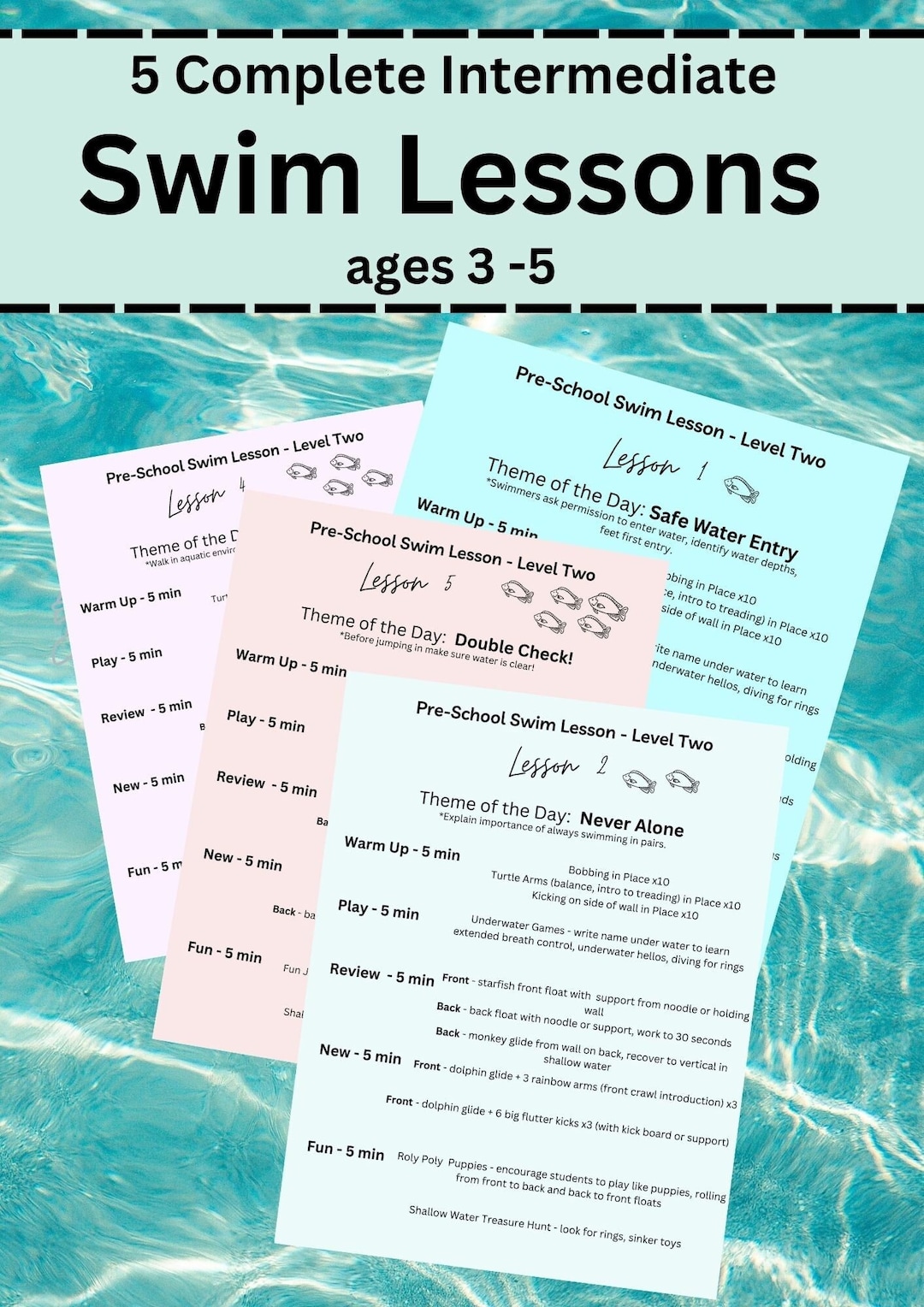 Printable Swim Lessons for Children, Learn to Swim, Swim Lesson for