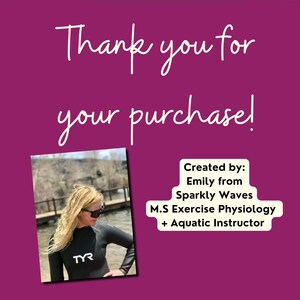 This is a thank you message from the owner of Sparkly Waves - Emily.