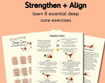 30 Day Challenge Core Workout, Deep Core Exercises, Abdominals