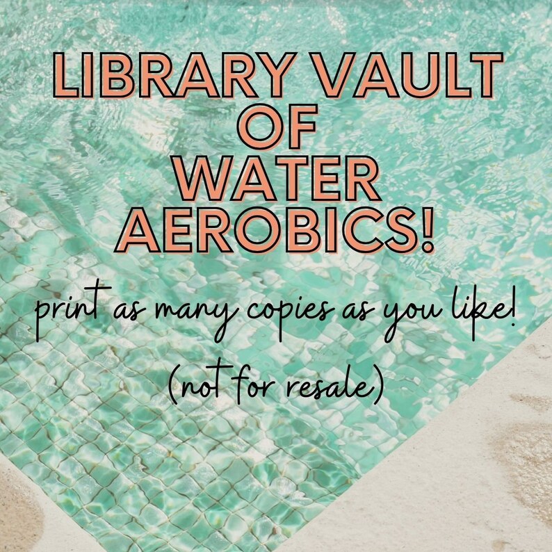 Title reads "library vault of water aerobics".