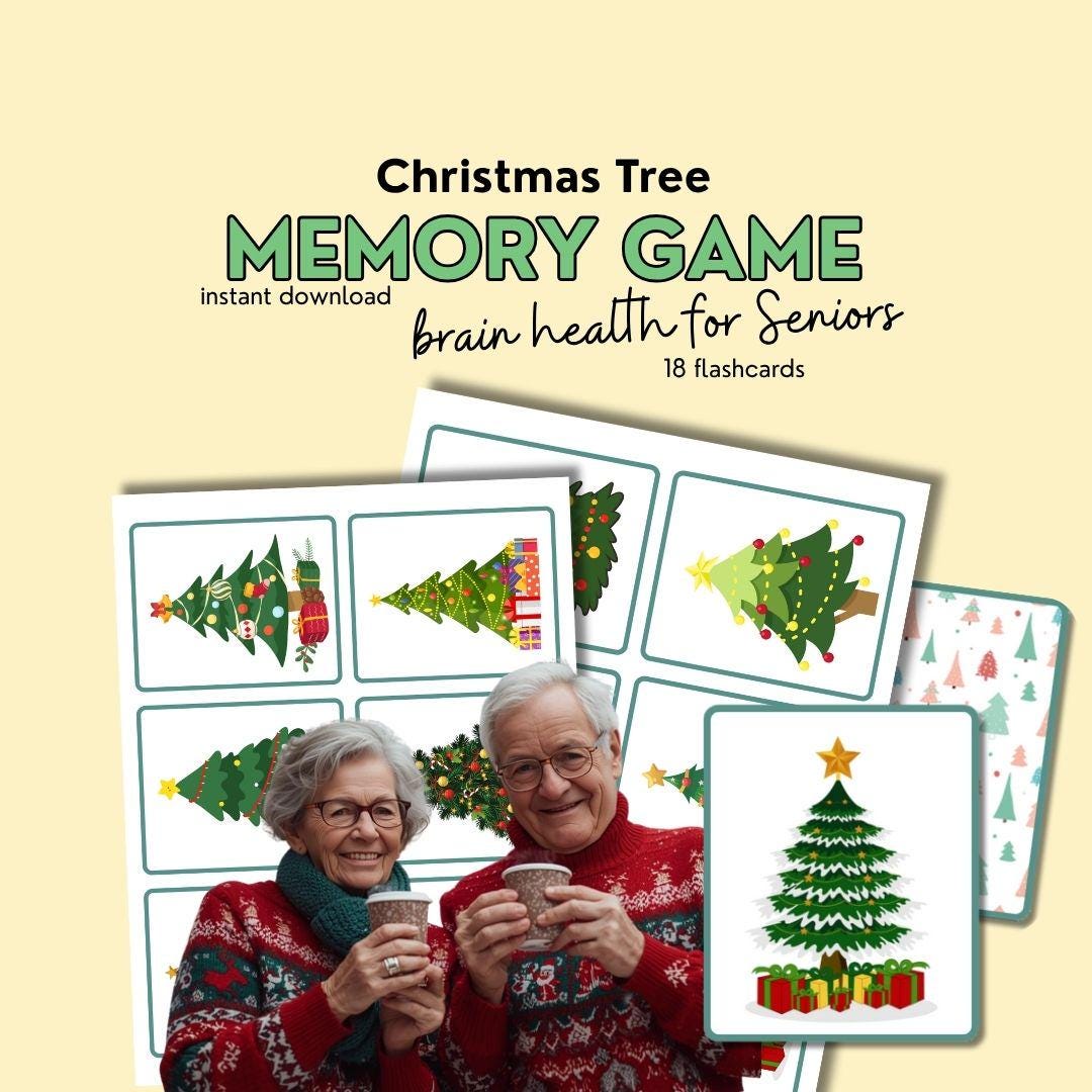 Christmas Memory Matching Game for Senior,dementia Friendly Activity