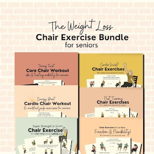 Chair yoga workout for weight loss, Chair Exercise Program, weight loss PDF workout calendar for women, 28 day challenge for seniors