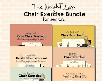 Chair yoga workout for weight loss, Chair Exercise Program, weight loss PDF workout calendar for women, 28 day challenge for seniors