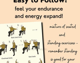 Chair Exercise PDF for Seniors: Jumping Jack Variations for Older