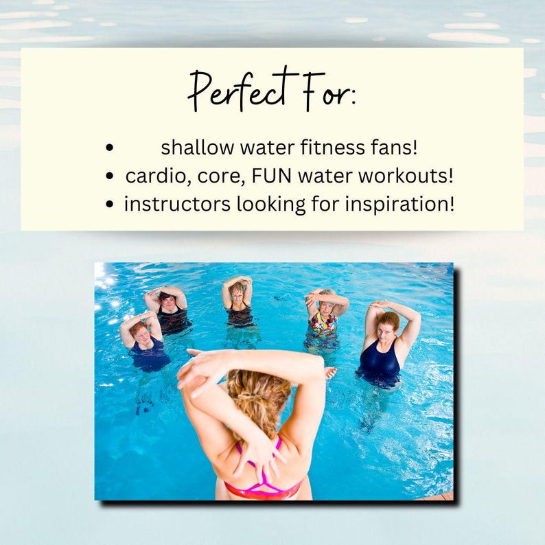 Pool Pulates Pool Pilates Workout PDF, Water Aerobics Core Exercises, Pool Exercise ...