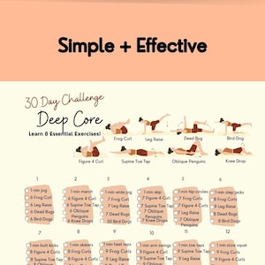 30 Day Challenge Core Workout, Deep Core Exercises, Abdominals, Pelvic ...