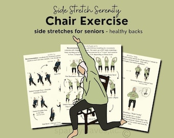 Chair Yoga for Seniors, Side Stretches for Lower Back Pain, seated stretches for sciatica, chair exercise for hips, chair yoga pose for men