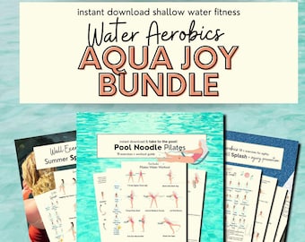 Water Aerobics PDFs, Water Fitness, Water Exercise digital downloads, Exercise Guides, Activity for Seniors, Water Workouts, Printable
