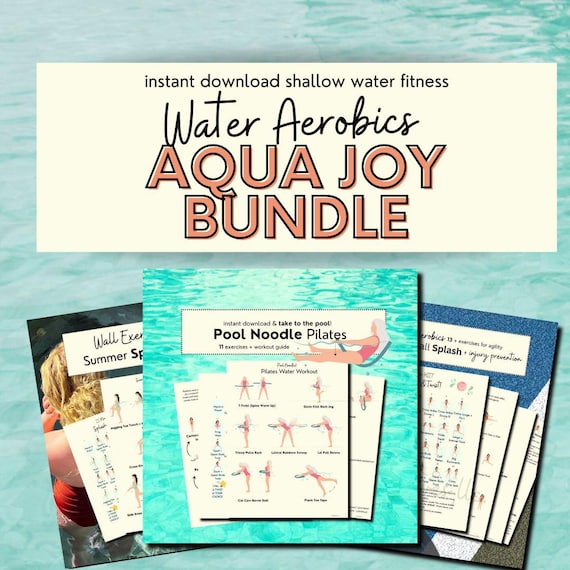 Water Aerobics PDFs, Water Fitness, Water Exercise digital downloads, Exercise Guides, Activity for Seniors, Water Workouts, Printable