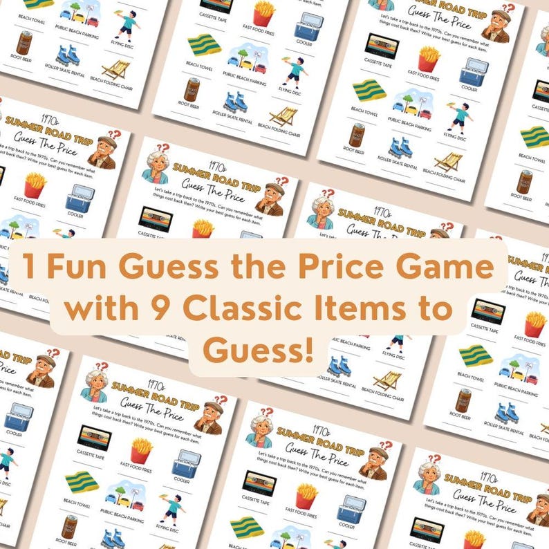 Price Trivia 1970s Guess the Price Game, Guess the Price Trivia for Seniors ...
