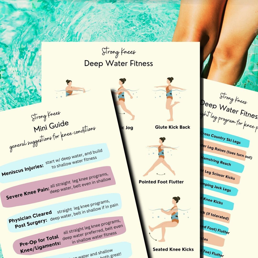 Water Aerobics Workout, Pool Exercises for Knee Pain Relief, Bodyweight