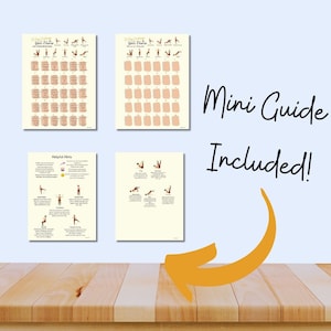 An infographic showing all 4 pages of the Pilates Wall Challenge.