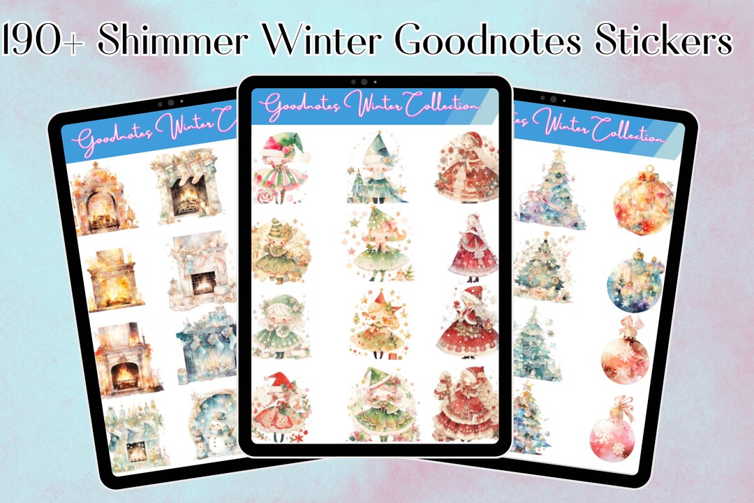 Goodnotes Winter Sticker Bundle | 190+ Pngs and Digital Files ...