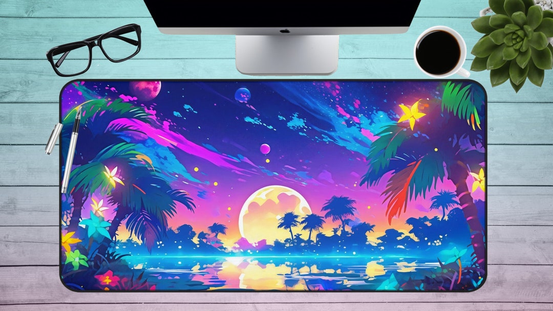 Tropical Sunset Beach XXL Desktop Mouse Pad for Computers; Spacious ...