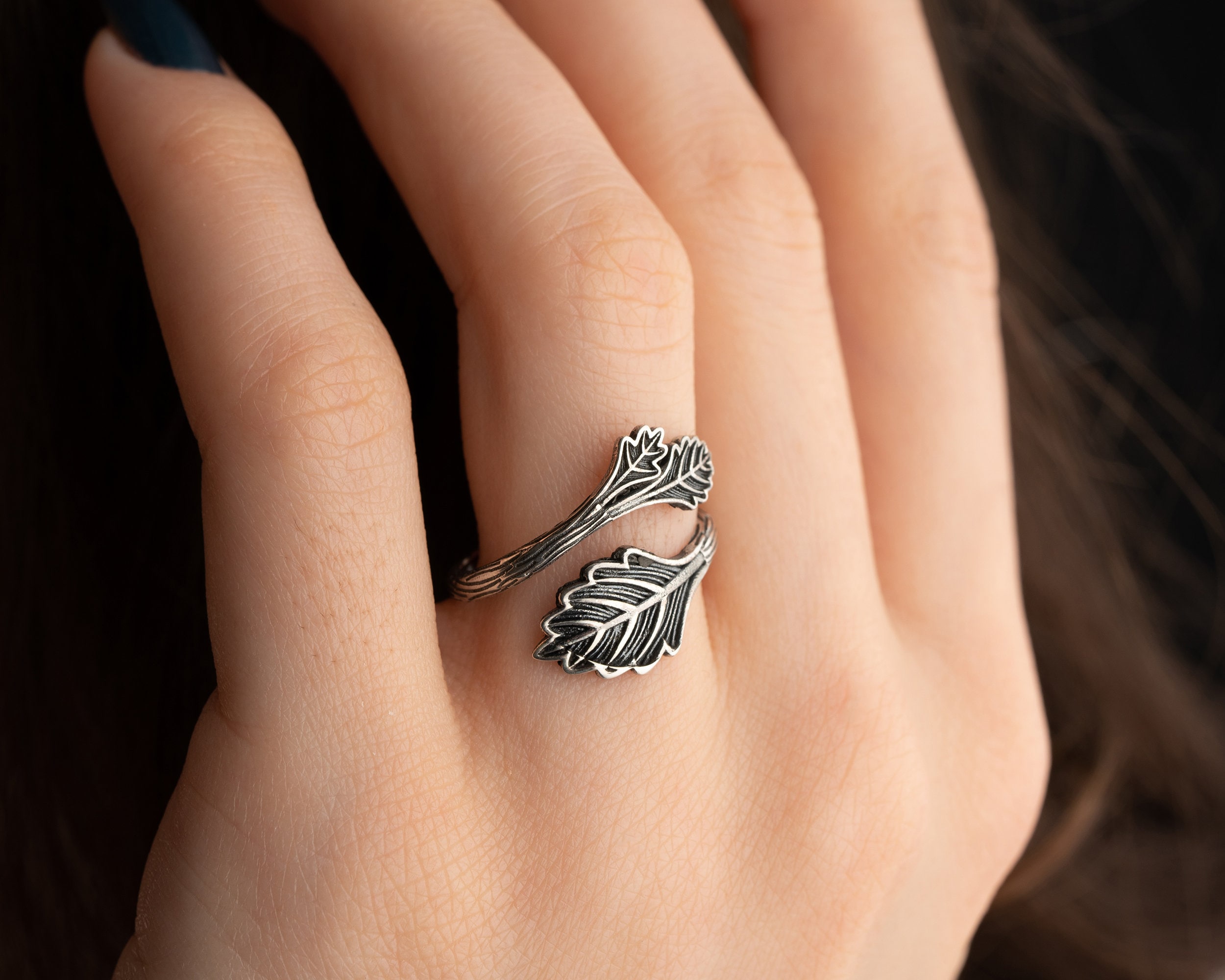 925 Sterling Silver Leaf Rings I Rings for Women Engagement I Etsy