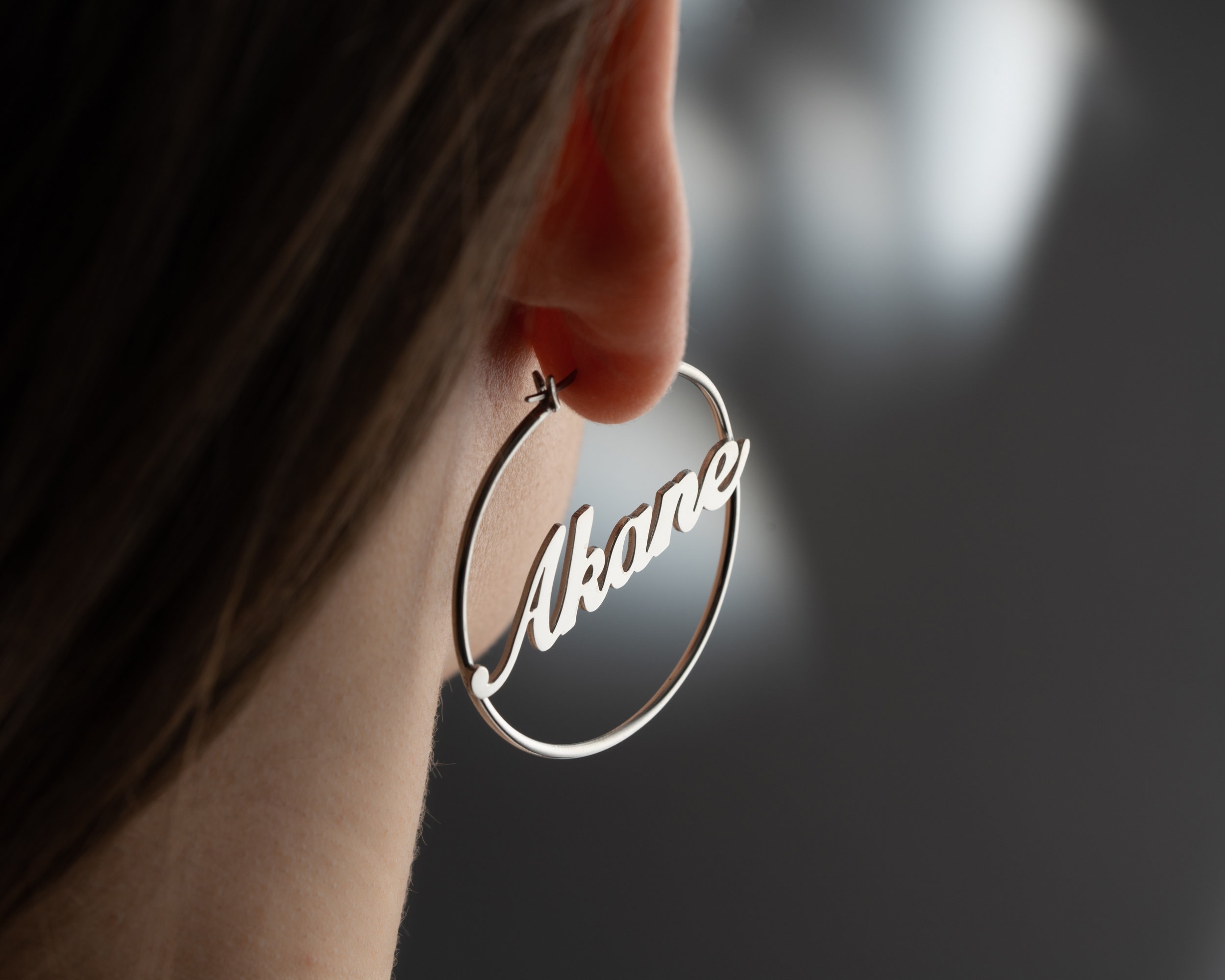 Custom Name Earrings Silver Name Earrings Minimalist Jewelry Etsy