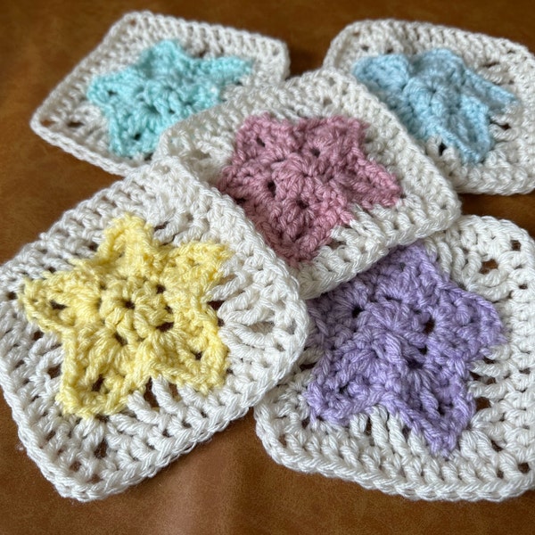 Crochet Star Granny Square Pattern