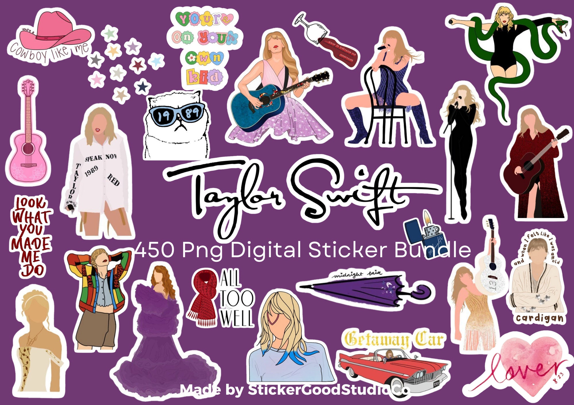 Taylor Swift Sticker, Albums as Books, Black and White Book Spines, Die-cut  Aesthetic Minimalist Sticker, Swiftie Gift, Bookish Sticker 