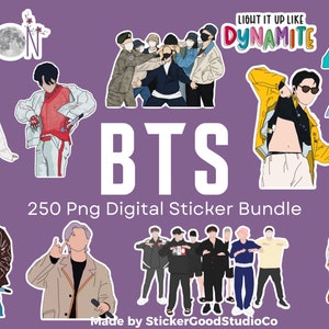 BTS New ERA Pack Png STICKER Bundle| 250 Dıgıtal Sticker Pack| For Notebook,iPad|Bts new era pack|Jungkook|Taehyung|Jimin|J-hope|Namjoon|Jin