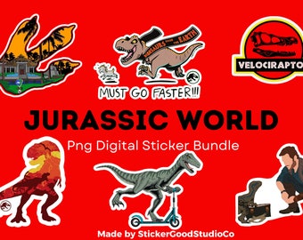 JURASSIC WORLD STICKER Bundle| Digital Sticker Pack| For Notebook,iPad, bottle|Jurassic world png sticker|Owen|Claire