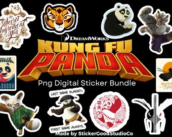 Kung Fu Panda Png STICKER Bundle|  Digital Sticker Pack|For Notebook,iPad|  |  whatsapp notability goodnotes facebook| Digital Sticker