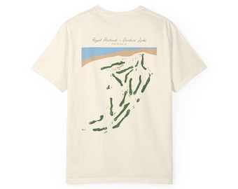 Camiseta con el mapa del campo de golf Dunluce Links / Royal Portrush