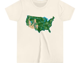Camiseta de golf de Estados Unidos para niños con gráfico