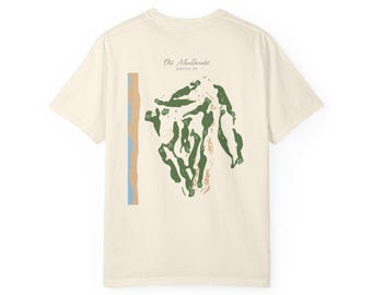 Camiseta con el mapa de golf de Old Macdonald – Dunas de Bandon