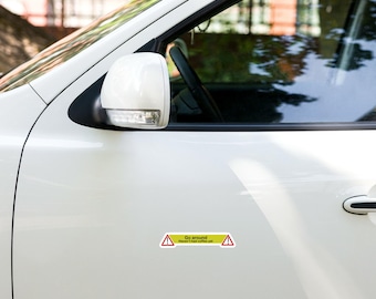 Go Around Haven’t Had Coffee Yet – Funny Coffee Sticker – Caution Style Car Decal
