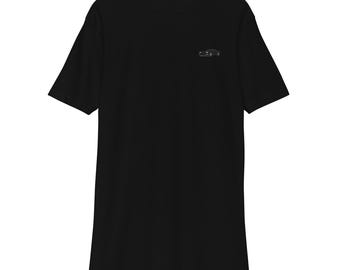 Black American Sports Car Embroidered Shirt – Minimal Cars & Coffee Tee – V8 Performance Streetwear
