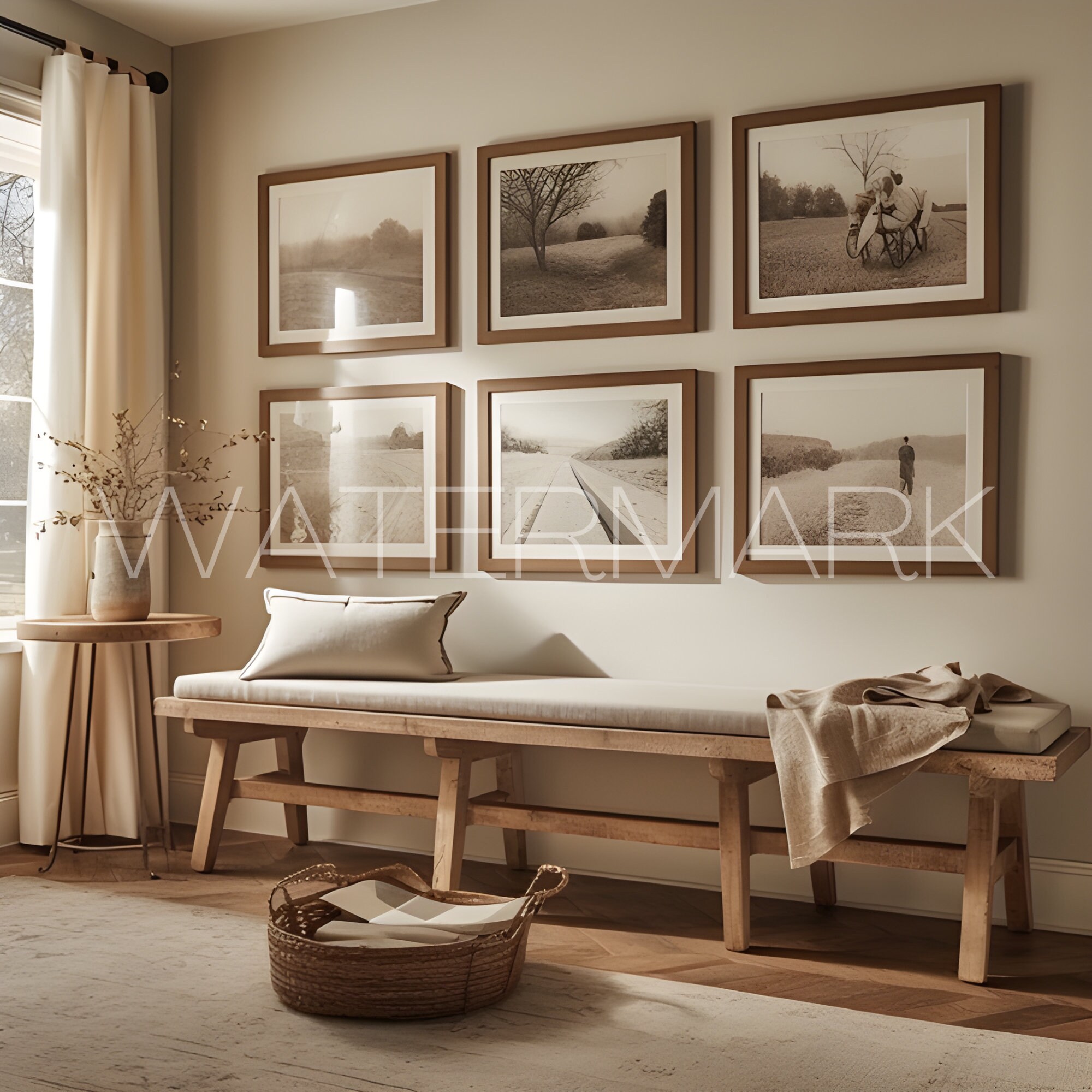 8 Boho Style Entryway Mockup Wall Art Mockup Bundle Picture Etsy