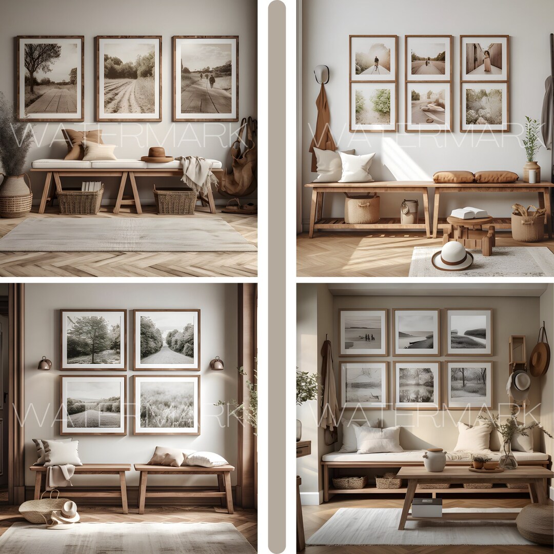 15 Boho Style Entryway Mockup Wall Art Mockup Bundle Etsy