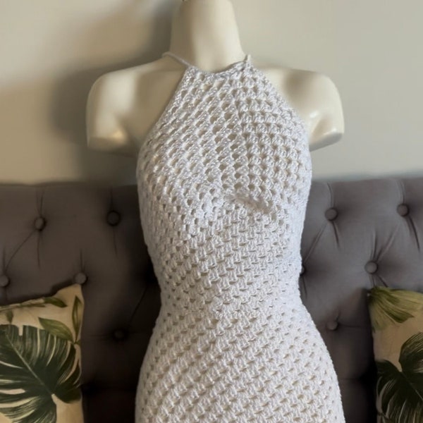 Crochet Halter Dress Etsy