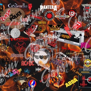 Rock bands tumbler wrap