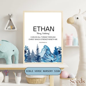 Name Meaning Sign, Name Meaning Print, Name Meaning Art, Name Meaning Gift, Nature Name Meaning, Custom Name Meaning Printable, Boy Name Art