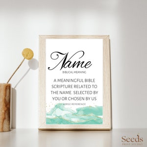 Name Meaning Print ,Biblical Name Meaning , Name with Meaning Wall Art , Baby Name Print Modern , Name Meaning Design , Neutral Name Art