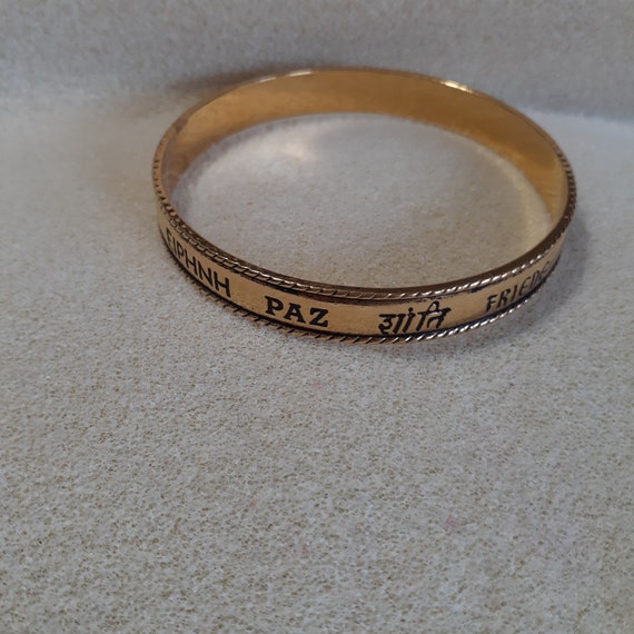 Vintage Avon Peace bangle bracelet - image 5