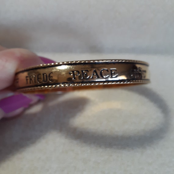 Vintage Avon Peace bangle bracelet - image 4