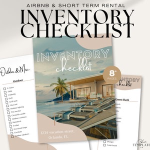 Inventory Checklist for Beach Rental Property, Airbnb, Vrbo, Editable Canva Template, Vacation Rental Management, Printable, VRBO Sheet,