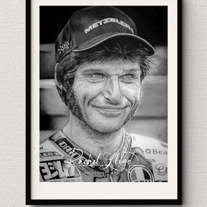 Guy Martin Portrait - Limited Edition Fine Art Motorsport Gicleé Print || Isle of Man TT | Road Racing | Art prints | Motorsport