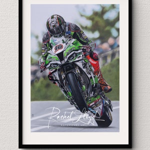 Peter Hickman “Senior TT Winner 2022” Limited Edition Fine Art Motorsport Gicleé Print || Isle of Man TT, Motorsport Art| BMW | Gas Monkey |