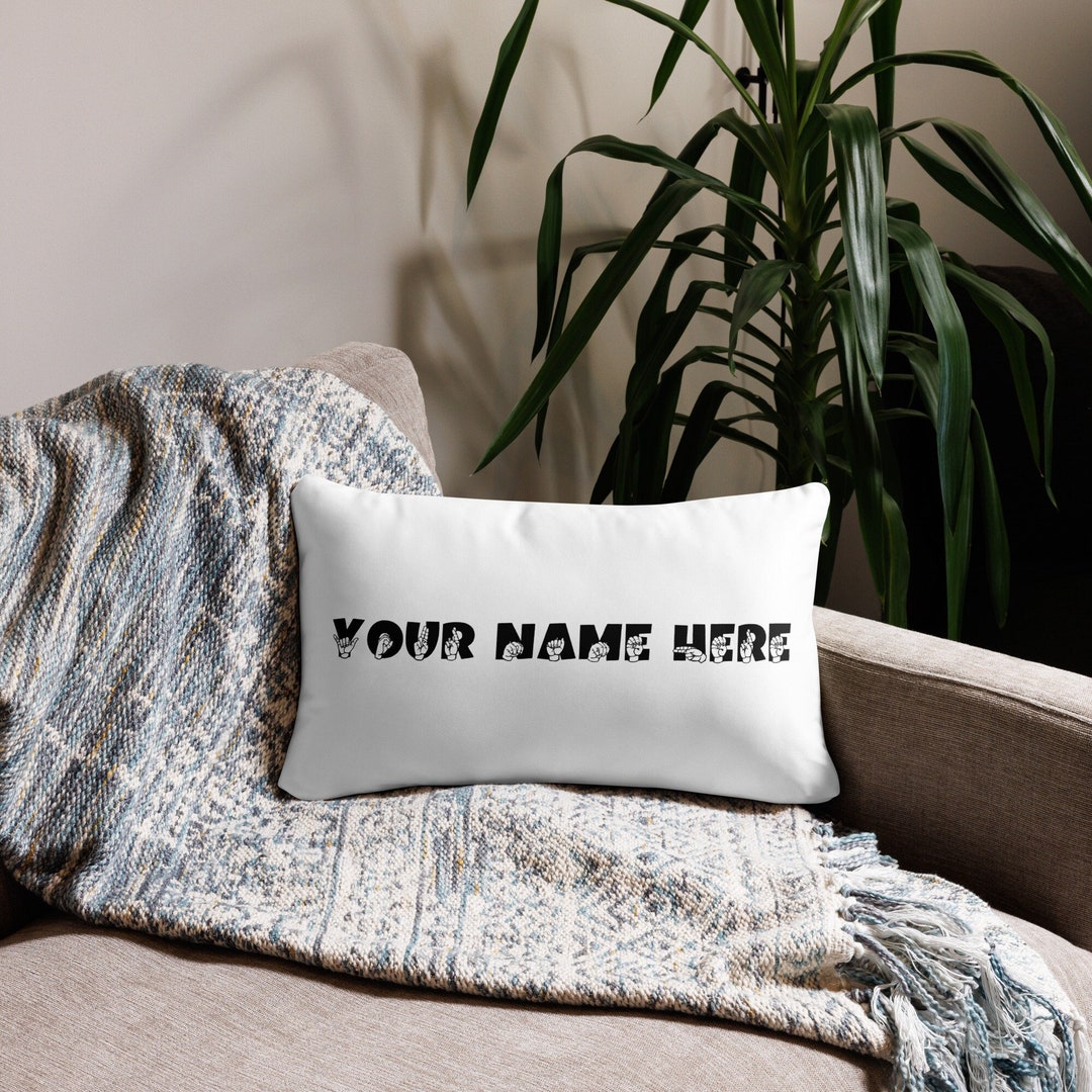 Personalized ASL Name Pillow I ASL Love Etsy