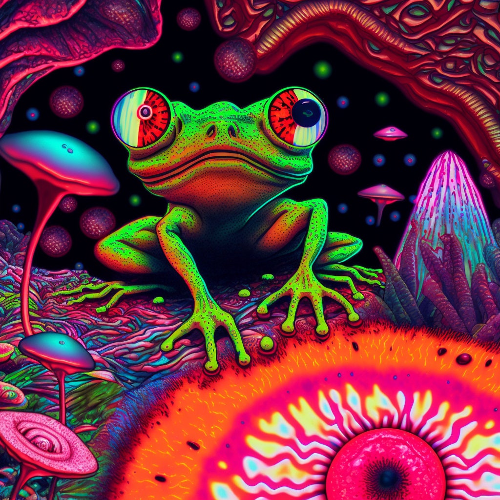 Psychedelic Mushroom Clipart,psychedelic Clip Art,animal Clipart,trippy ...