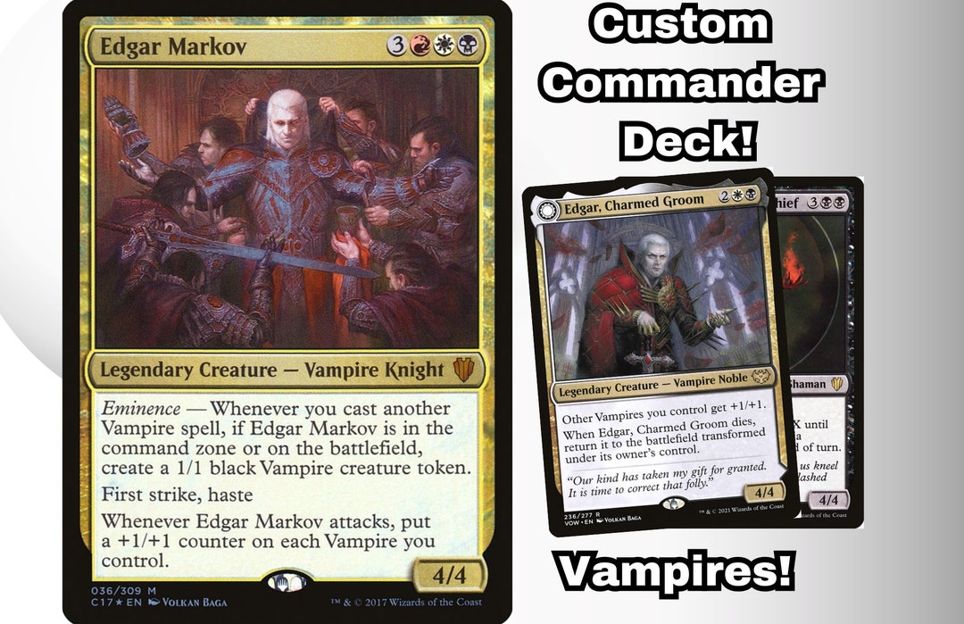 MTG Commander Vampire Deck EDH Deck Edgar Markov 100 Magic Etsy