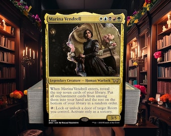 mtg marina vendrell commander deck MTG Commander Deck EDH Deck Marina Vendrell 100 Magic Cards Custom Deck  Duskmourn Rooms Enchantments
