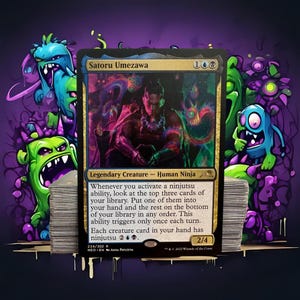 MTG Commander Deck EDH Deck Satoru Umezawa 100 Magic Cards Custom Deck Ninja Ninjutsu Dimir