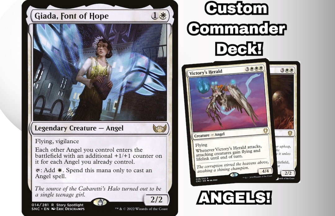 MTG Commander Angel Deck EDH Deck Giada, Font of Hope 100 Magic Cards Custom Deck Tribal White