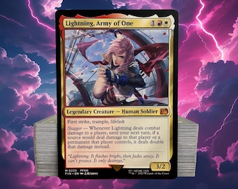 MTG Commander EDH Deck Lightning, Army of One 100 Magic Cards Custom Deck Boros Final Fantasy Combat
