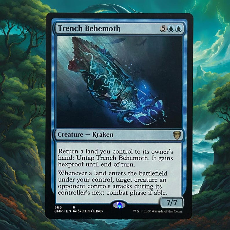 MTG Commander Deck EDH Deck Aesi, Tyrant of Gyre Strait 100 Magic Cards Custom Deck Lands Landfall Simic image 6